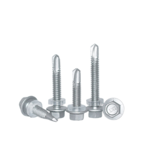 Outer hexagon flange with cushion drilling screws – Dacromet