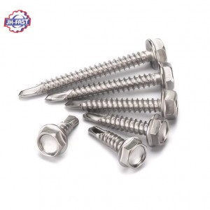 Stainless steel 304 316 sus410 hex head self drilling roofing screw