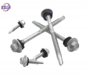 Hexagon self-drilling screw hex head self drilling screws with grey washer