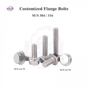 Hex flange bolts stainless steel