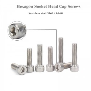 Stainless steel hex socket head cap head screw