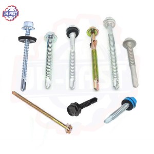 Hexagon self-drilling screw hex head self drilling screws with grey washer