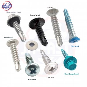 Zinc plated self drilling screws