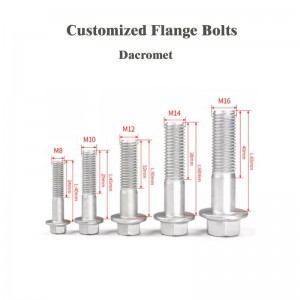 Hex head serrated flange bolts