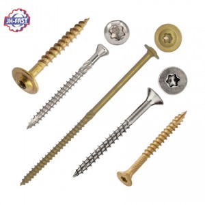 Custom hex torx flat head self tapping wood screws